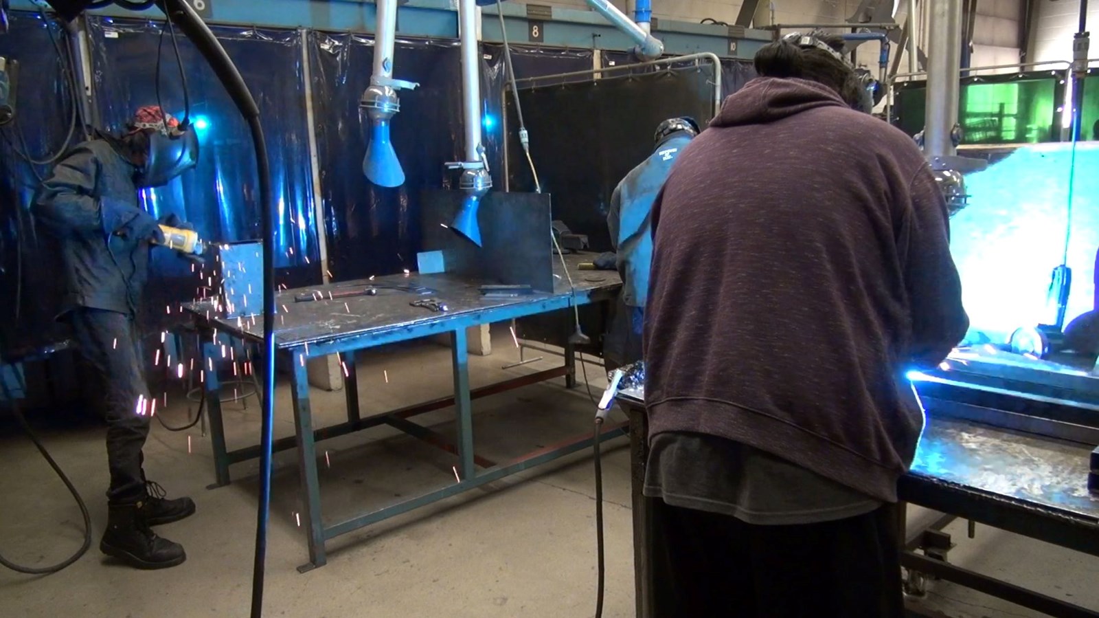 RB Russell Vocational High School students welding
